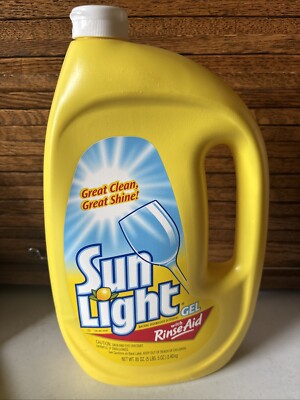 Sun Light Dishwasher Detergent W/ Rinse Aid 85 OZ New Old Stock