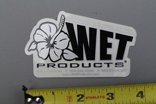 Wet Products Hawaii Flower Silver Black Aloha OG V60A Vintage Surfing STICKER