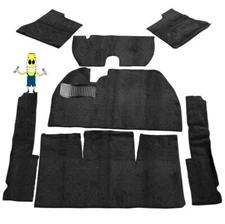 Empi Black 7 Piece Carpet Kit for VW Bug / Beetle Sedan 1958-1968 No Foot Rest