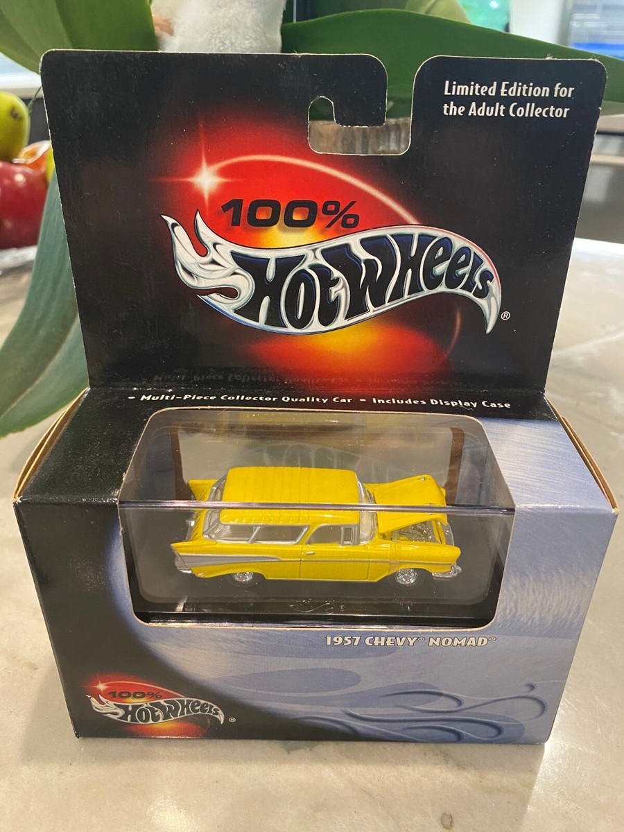 100% Hot Wheels 1957 Chevy Nomad Die Cast Car in Display