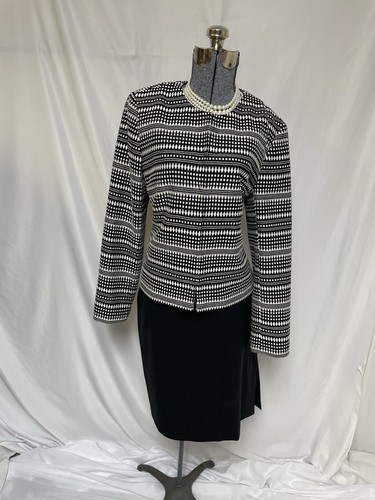 Banana Republic Skirt Suit Size 14 Two Piece Set Pockets Power Suit Cotton Wool - Picture 3 of 23