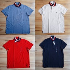 NWT Mens Tommy Hilfiger Stretch soft cotton Slim Fit Striped Polo