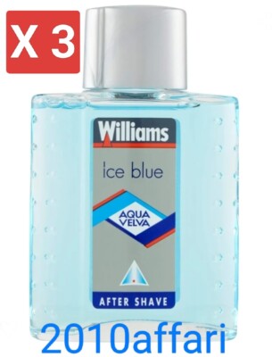 Williams Ice Blue Aqua Velva After Shave 100 ml After Shave - 3 Stück