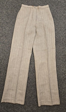 Vintage The Red Eye High-Waisted Herringbone Tweed Womens Trousers Size 13