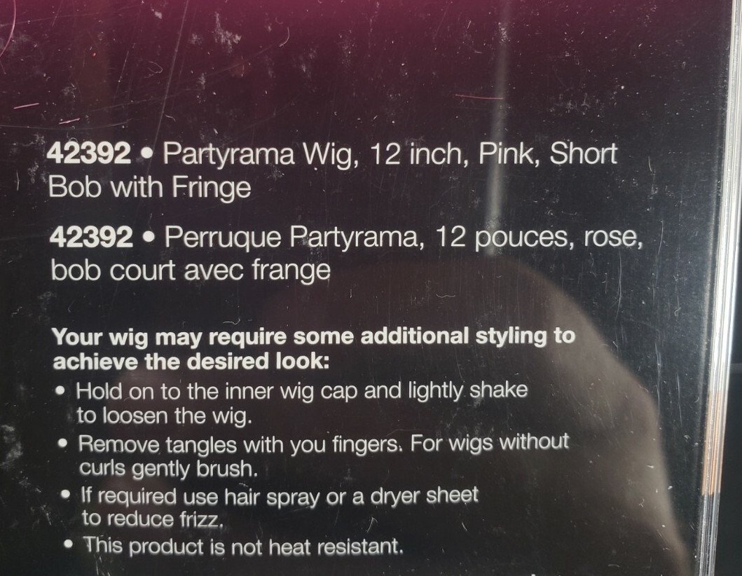 Smiffys Perruque Partyrama Rouge Bob Court Avec Frange - 12 Pouces