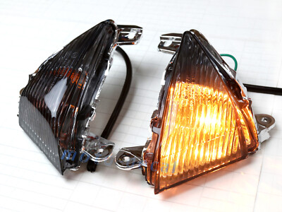 Front + Rear Turn Signals with Bulb Lens Cover For 2006-2020 Ninja
