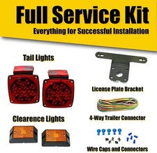 12v Led Trailer Light Kit Utility Rv Wiring Stop Turn Tail Side Marker25 Wire