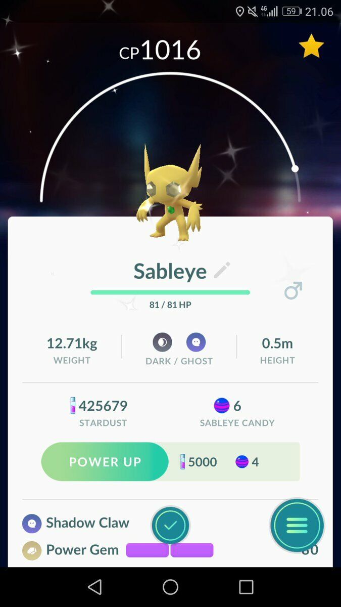 Shiny Sableye - Pokemon Go