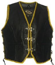 Lederweste Motorradlederweste Clubweste Bikerweste Lederkutte Kutte Custom Weste