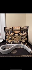 New Fendi X Versace Fendace Collaboration Sunshine Black Gold Shopper Tote Bag