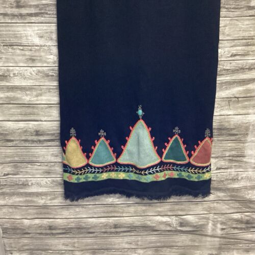 Double D Ranch Maxi Skirt Womens XL Black Embroidered Tribal Aztec Western Boho - Picture 4 of 14