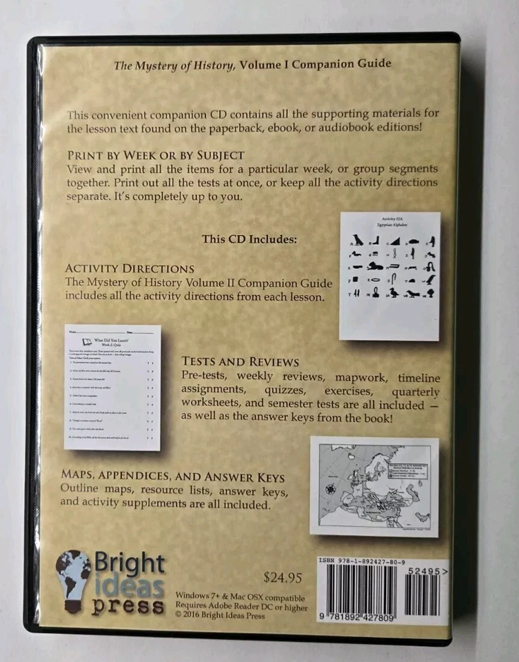 Mystery of History VOL 1 Companion Guide Printables CD (CD-ROM, 2016) - Image 2 of 4