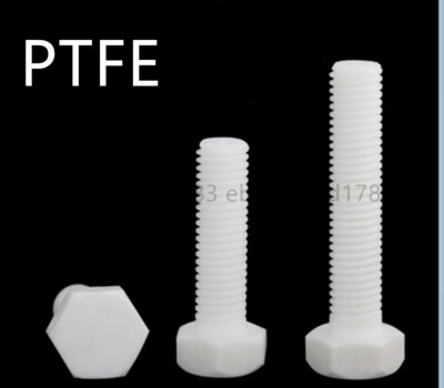 PTFE Plastic Hexagon Head Screws Cap Head Bolts M4 M5 M6 M8 M10 M12 M14 M16-M30