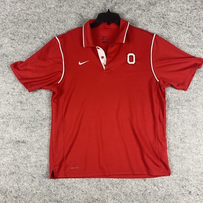 Ohio State Buckeyes Shirt Mens M Nike Dri-Fit Polo College