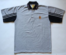 SCUDERIA FERRARI 1996 90s VINTAGE RACING POLO SHIRT JERSEY TOP GRAY F1 MENS XL