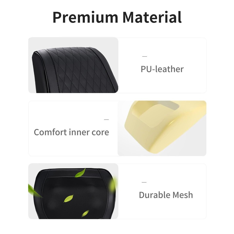 Boriwat Back Massager with Heat, Massagers for Neck and Back, 3D