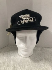 Vintage Dekalb Seed Expand-O  Sizing Cap Stretch Lap. Black Preowned Made USA