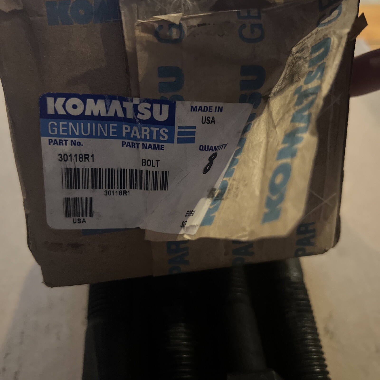 8 Bolts 🆕🇺🇸01010-62075 Bolt Fits Komatsu Models OEM Part Number 30118r1 ...