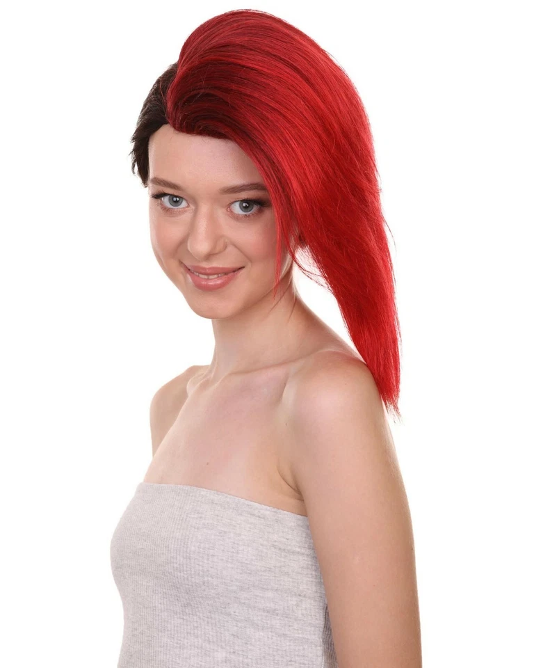 Peluca Disfraz HPO Adulto Mujer 14" Pulgadas Largo Videojuego Valerie Punk HW-6930 Foto 2 de 4