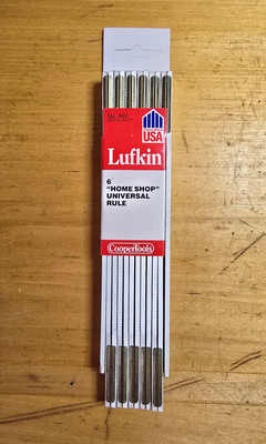 LUFKIN 6' (foot) HOME SHOP UNIVERSAL RULE (wood) - No. 460 - NEW