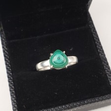 Malachite Gemstone 925 Sterling Silver Ring Handmade Jewelry Gift For Women