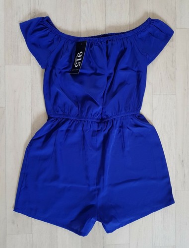 BLUE PLAYSUIT age 9 girls NEW LOOK summer HOLIDAY OUTFIT bardot BEACH kids - Picture 7 of 7