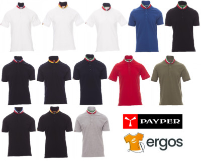 Payper NATION Men's Short Sleeve Polo Shirt Cotton Flag Tricolor Collar