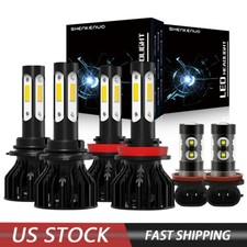 For Toyota 4Runner 2010-2020 - 6x White LED Headlight Hi/Lo Fog Light Bulbs Kit