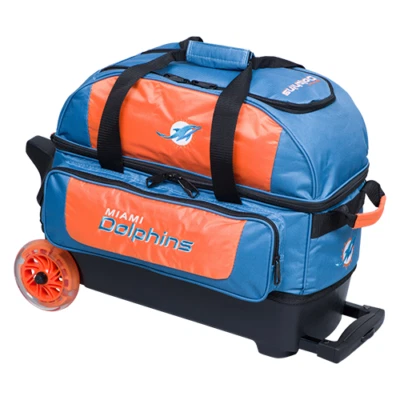 KR Strikeforce NFL Miami Dolphins 2 Ball Roller Bowling Bag