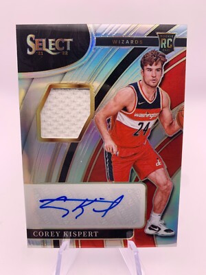 2021-22 Panini Select Basketball Wizards Corey Kispert RPA Silver Prizm /199