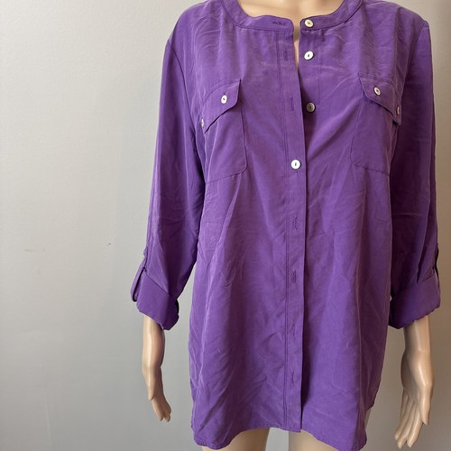 Chicos Damen lila Langarm Bluse Größe 2 - Bild 2 von 16