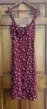 AUTHENTIC REFORMATION BURGUNDY FLORAL DRESS SIZE 6