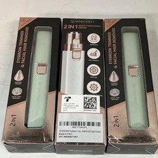 VOGCREST Hair Trimmer, 2 in 1 Facial Remover  Eyebrow Trimmer Green Three LOT