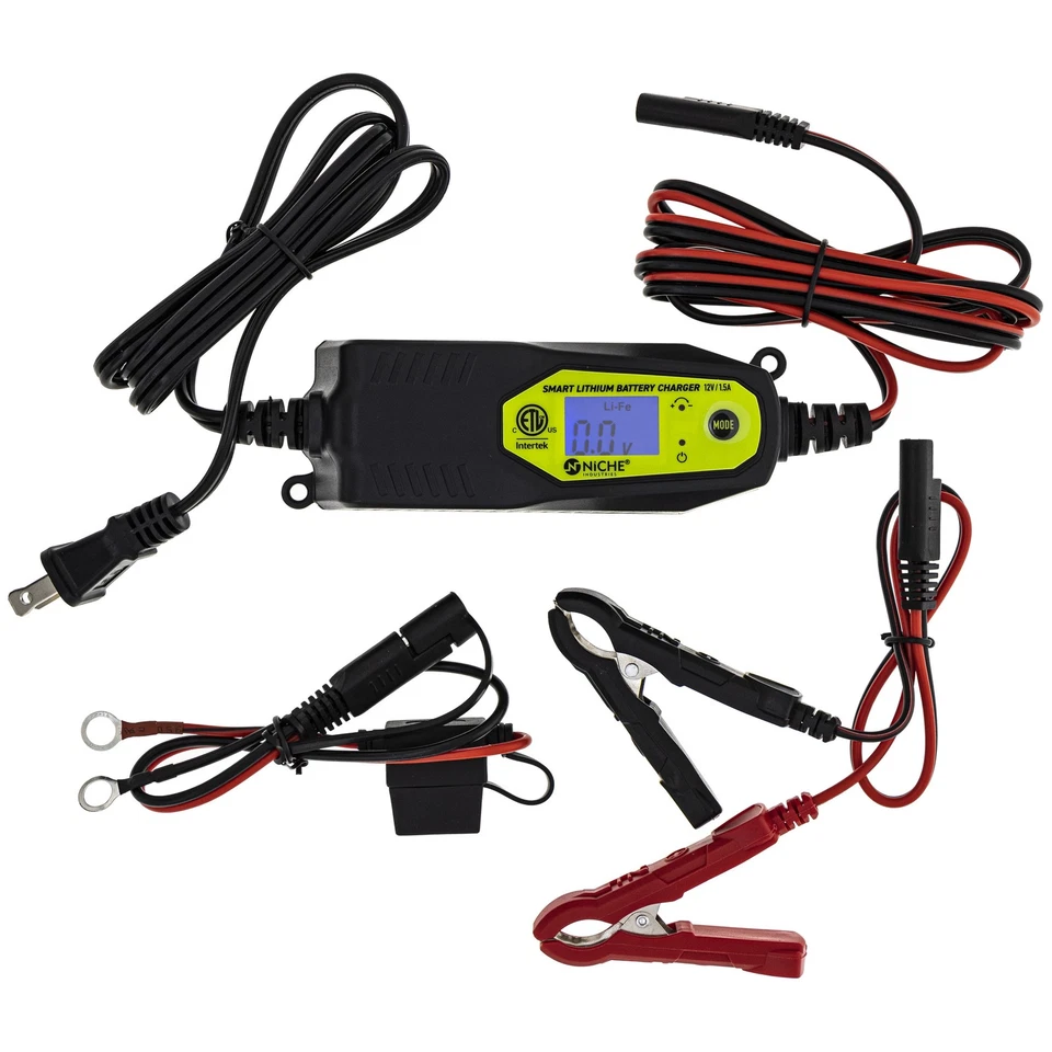 Smart Lithium Battery Charger Maintainer 1.5A 12V Li-ion LiPo LiFePo4 Snowmobile - Image 2 of 4