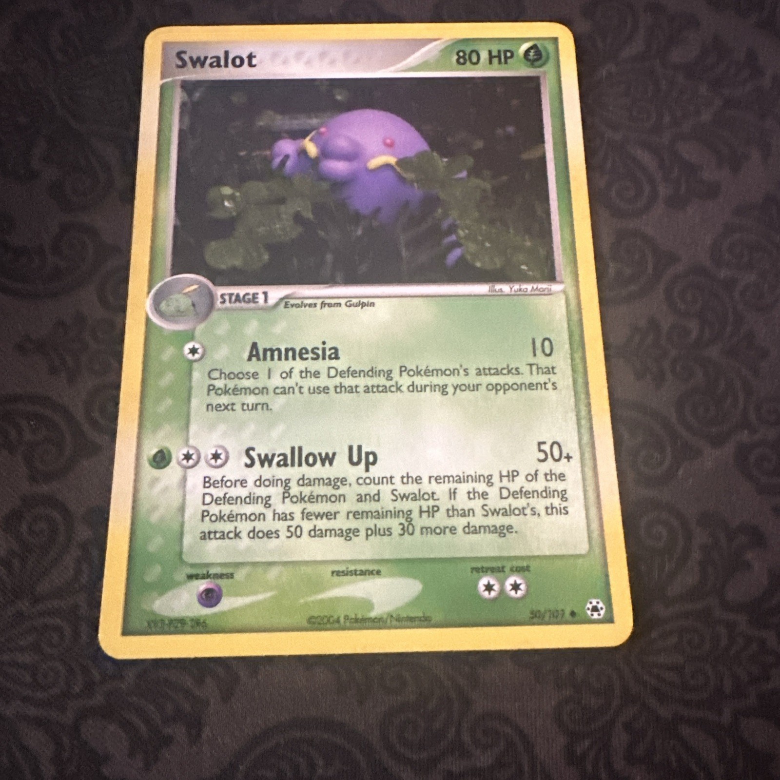 Pokemon TCG Swalot 50/101 Hidden Legends Regular Uncommon 2004