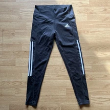 Adidas Women's Aeroready Crop Pants M 3-Stripe Black Ecofriendy Prime Green