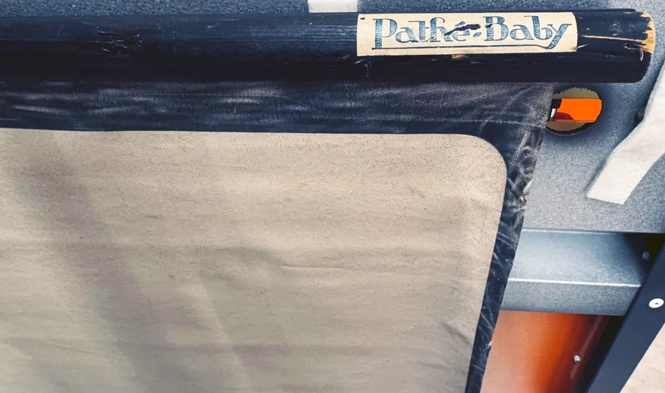 rare ECRAN original de PROJECTION "PATHE BABY"-en l'état-80 x 120 cm-Circa 1923 - Photo 3/4