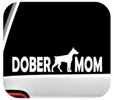 DOBERMOM Doberman Mom Pinscher Dog Breed Decal Sticker Car Truck SUV Van BG3068