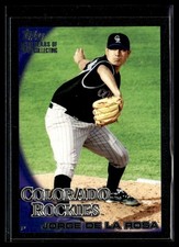 2010 Topps Black Jorge De La Rosa 45/59 Colorado Rockies #49