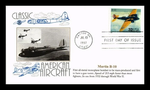 US COVER MARTIN B-10 CLASSIC AMERICAN AIRCRAFT FIRST DAY ISSUE