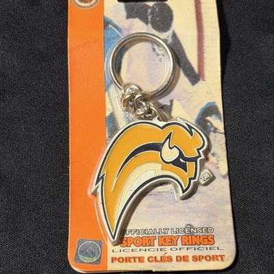 Vintage Highland Glen Buffalo Sabres NHL Officially Licensed Gold/Blue Keychain