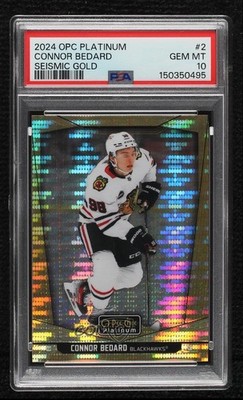 2024 O-Pee-Chee Platinum Seismic Gold 15/50 Connor Bedard #2 PSA 10 GEM MT jz5