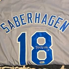 Bret Saberhagen Signed Kansas City Royals #18 Baseball Jersey BAS Auth