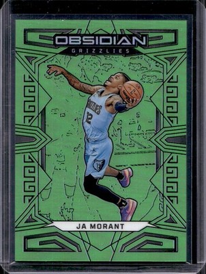 Ja Morant 2022-23 Panini Obsidian #13 Green Flood /25