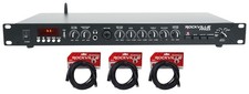 Rockville PPA53 Preamp Pro 1U Pre-Amplifier w/Bluetooth/USB Interface XLR Cables