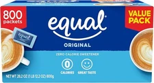EQUAL 0 Calorie Sweetener, Aspartame and Acesulfame-K Sweetener Packets, Zero Ca