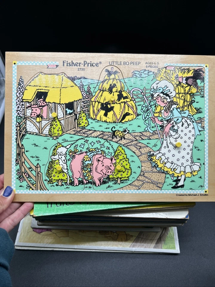 Vintage Playskool Puzzles Wooden Board Fisher Price Disney Mixed Lot Of 22 - Image 3 of 4