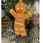 5 Pcs Gingerbread Christmas Tree Decorations – Cute Plastic Xmas Ornaments Set