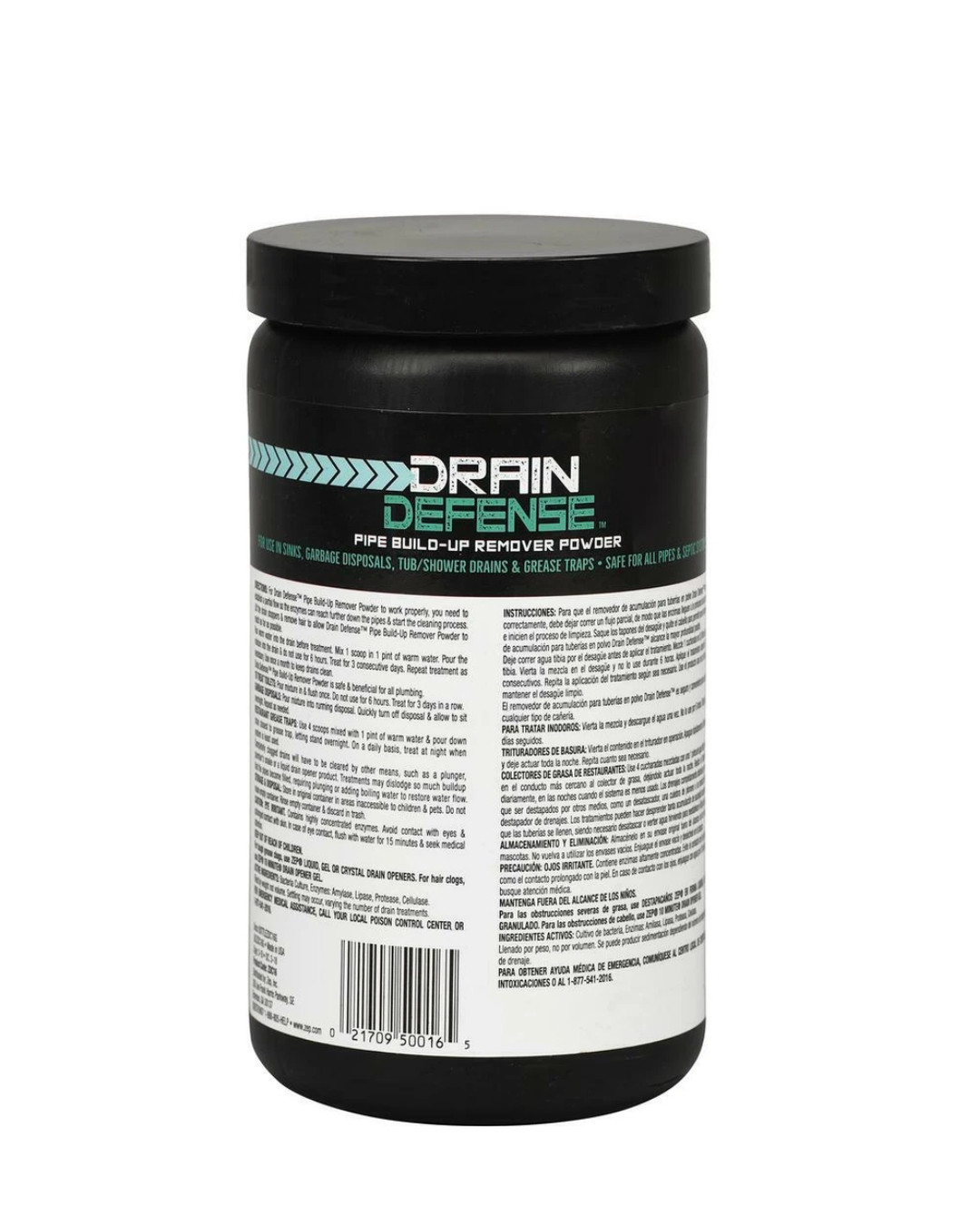 Zep DRAIN Defense Care Powder Build-Up Clog Remover Slow Disposals 18oz ZDC16