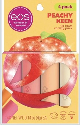  eos Lip Balm Gift Set- peachy keen 4-Pack, limited edition, new, rare